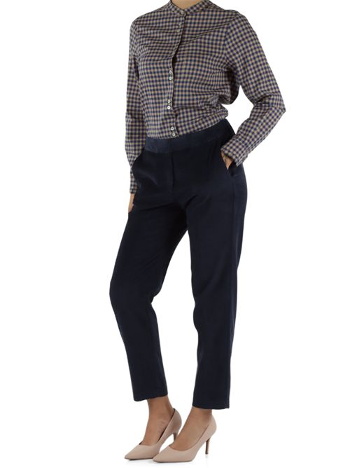 Pantalone in velluto millerighe di cotone e viscosa Twinset ALESSIA SANTI | 521SD25038S3982